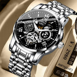 Watch For Men Trendy High end Light Luxury Versatile Quartz Watches Glow Waterproof Roman Hollow Male's Clock Watch UTHAI L93