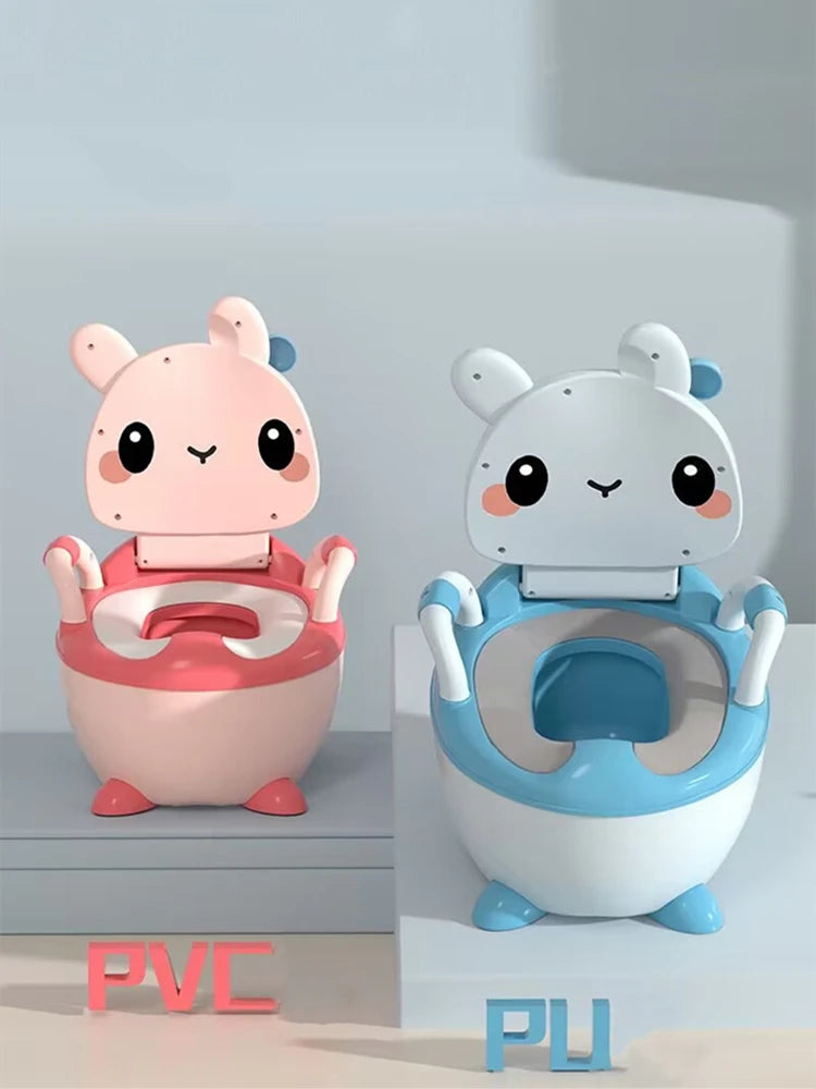 Children's Potty 1-6 Years Old Upgraded Cute Rabbit Baby Toilet Seat Baby Potty Portable Stool Boys & Girls Safe Trainer Seat WC
