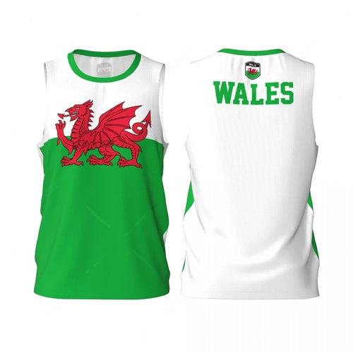 Wales Flag Basketball Jersey Fashion Casual 3D National Emblem Printed Sports T Shirt Loose Quick Dry Breathable Mens Tees Tops