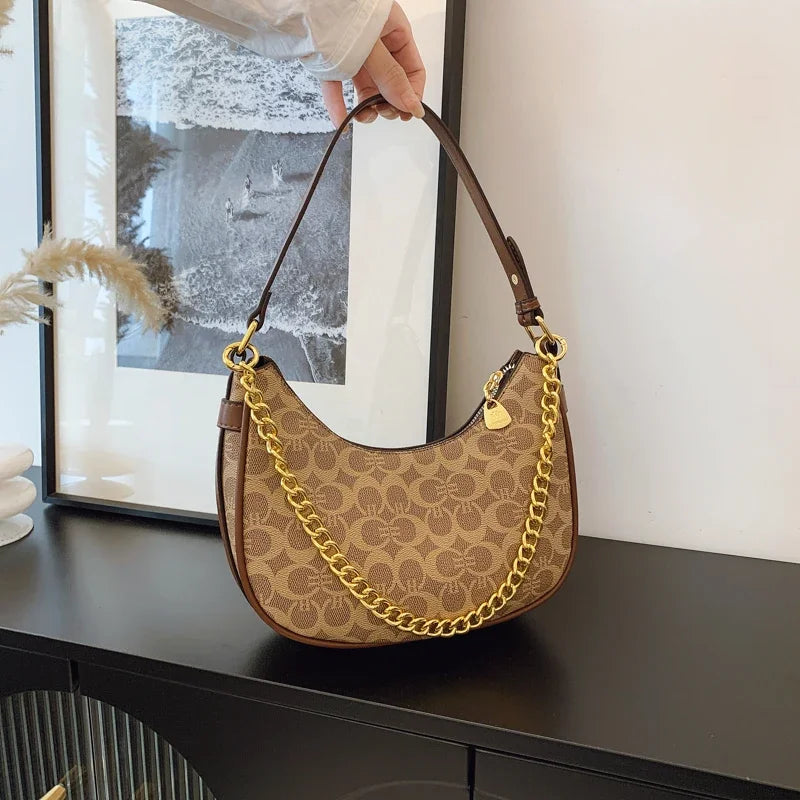 Classic Elegant Handbags For Ladies, Leather Tote Bag By Famous Designer, Women's Shoulder Bag Luxury Brand