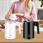 500ML Portable Travel Electric Kettle Tea Coffee Stainless Steel Water Boiler Pot For  Hotel Family Travel kitchen Smart kettle