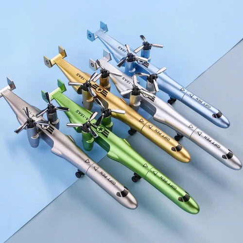 Creative Aircraft Airplane Gel Pen Funny Fashion Deformation Toy Foldable Rleaxing Ballpoint Pen Stationery