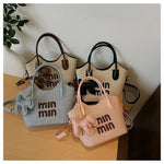 2025 New Designers' Bags - Popular Knitted Bags for Ladies, Casual and Versatile Beach Carry-Along Handbags and Tote Bags