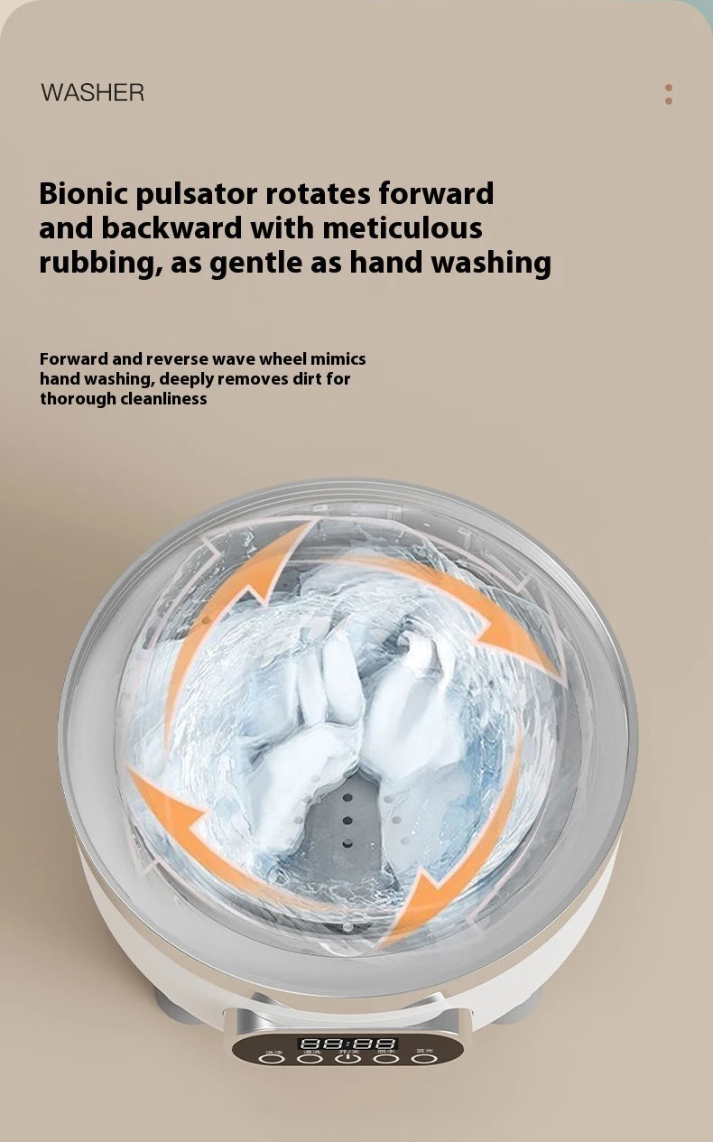 Portable Mini Washing Machine Automatic Washer Machine Clothes Cleaning Tool For Dormitories Travel Camping Hotel Apartment