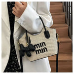 2025 New Designers' Bags - Popular Knitted Bags for Ladies, Casual and Versatile Beach Carry-Along Handbags and Tote Bags