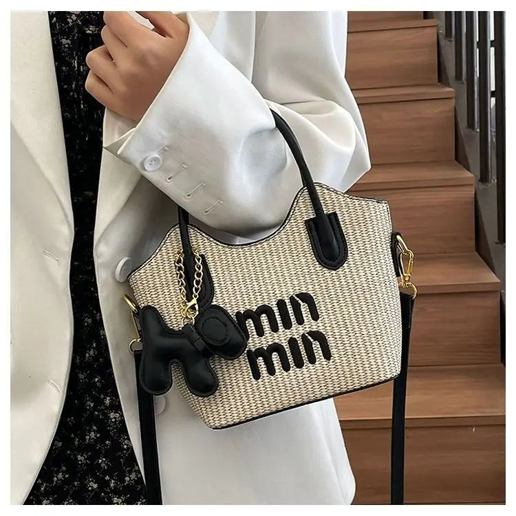 2025 New Designers' Bags - Popular Knitted Bags for Ladies, Casual and Versatile Beach Carry-Along Handbags and Tote Bags