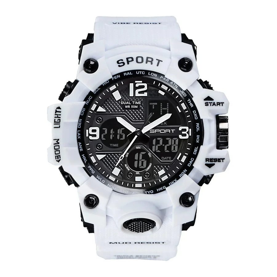 Men's Junior High School Student Fashion Trend Black Technology Sports Glow Men's Electronic Watch