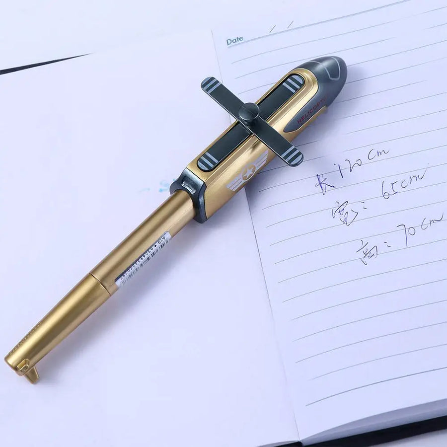 Airplane Shape Boy Exam Writing Tool Large Capacity Quick Dry Signature Pen School Supplies Ballpoint Pen Black Ink Gel Pen