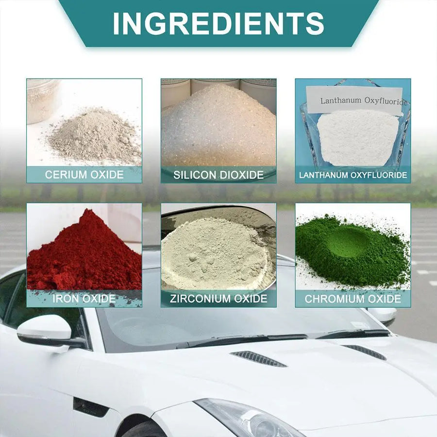 120g Cerium Oxide Glass Scratch Remover, Professional Glass Polishing Compound for Windshield, Glass Car Accessories