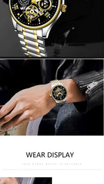 Watch For Men Trendy High end Light Luxury Versatile Quartz Watches Glow Waterproof Roman Hollow Male's Clock Watch UTHAI L93