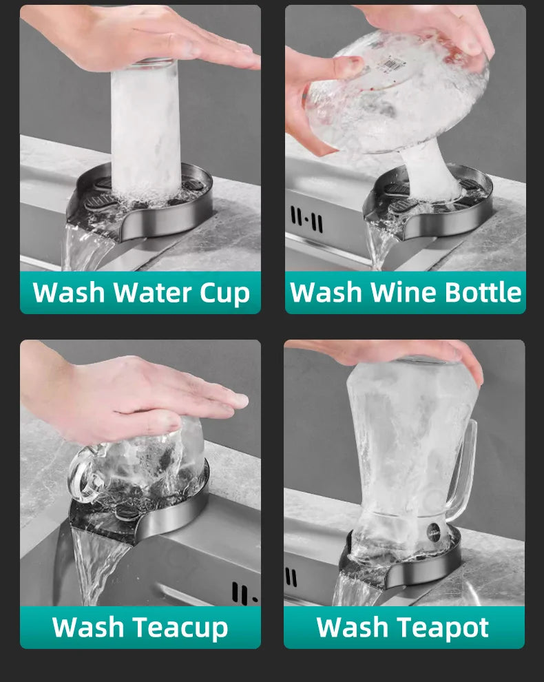 Kitchen Sink Glass Rinser Faucet Cup Rinser for Kitchen Sinks Bottle Washer Kitchen Sink Accessories Stainless Steel