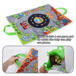 Soft Fabric Car Toy for Babies - Tear-Resistant Cloth Book with Storage Bag and Play Mat, Early Learning Travel Sensory Toy Gift