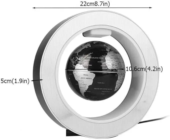 Russian 3 Inch Magnetic Globe Lamp with LED Light,Blue Magnetic Globe Floating for Kids Christmas New Year Gifts