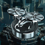 Solar Powered Rotation Helicopter Solar Aromatherapy Car Air Freshener Alloy Fragrance Auto Aroma Diffuser Interior Accessories