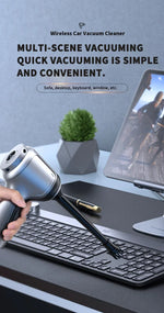 Wireless Car Vacuum Cleaner Strong Cordless Cleaner Suction Handheld Auto Vacuum Home&Car Dual Use MiniVacuum Cleaner Appliance