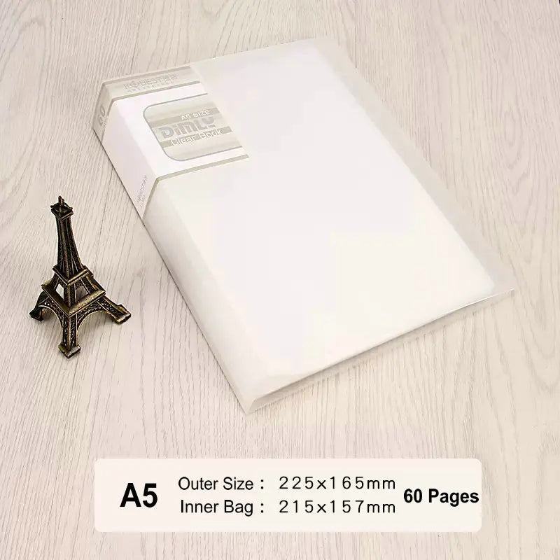 Office Document Organizer Folder A5 Display Book Transparent PVC Bag Document Storage B5 Paper Folder For Documents