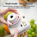 Portable Instant Camera Striped Woven Bag And Photo Paper Set With Five Shooting Modes Suitable for Beginners When Taking Photos