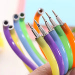 1PC Random Color Creative Bangle Bracelet Bending Circle Ballpoint Pen Wristband Gel Pen Student Gift Stationery Writing Tools