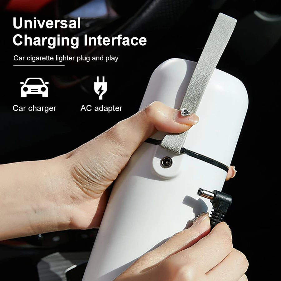 420ml Portable Car Heating Cup Electric Kettle 304 LED Smart Temperature Control Warmer Stirring Cup Heating Bottle Mixing Cup