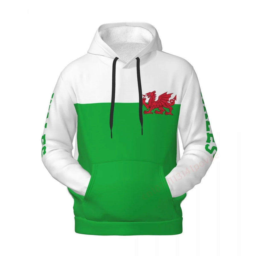 2025 Wales Flag Warm Soft 3D Fleece Hoodie Polyester With Pocket Men Women Sweatshirt Unisex Casual Pullover Hoodies