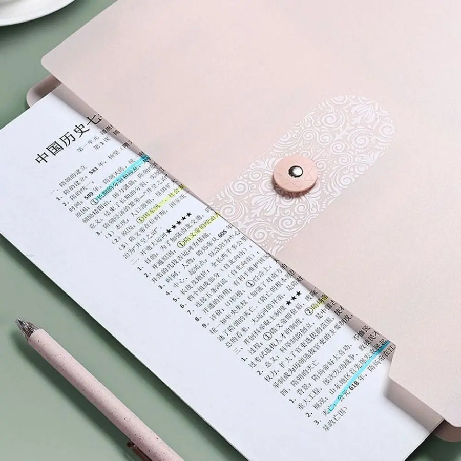 A4 Organ File Folder 8 Grids Document Organizer Paper Documents Folder Office School Supplies Large Capacity Expanding File Bag