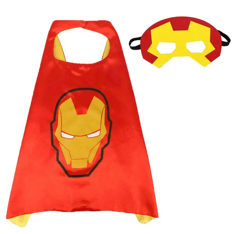 Disney Marvel Masquerade Mask Cape Cloak Anime Spider Man Batman Cloak Action Figure Marvel Toys Cosplay Child Xmas Party Gifts