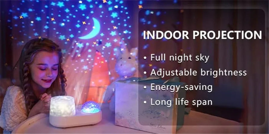 Star Projector 6 OceanWave Patterns Water Light Projector For Bedroom Home  Nebula starry light Wedding Christmas Decor lights