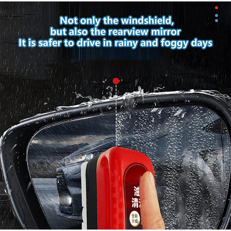 Window Cleaner Oil Film Brush Removal Cleaner Supplie Car Glass Oil Film Brush Glass Sponge Clean Glass Windshield Glass Scraper