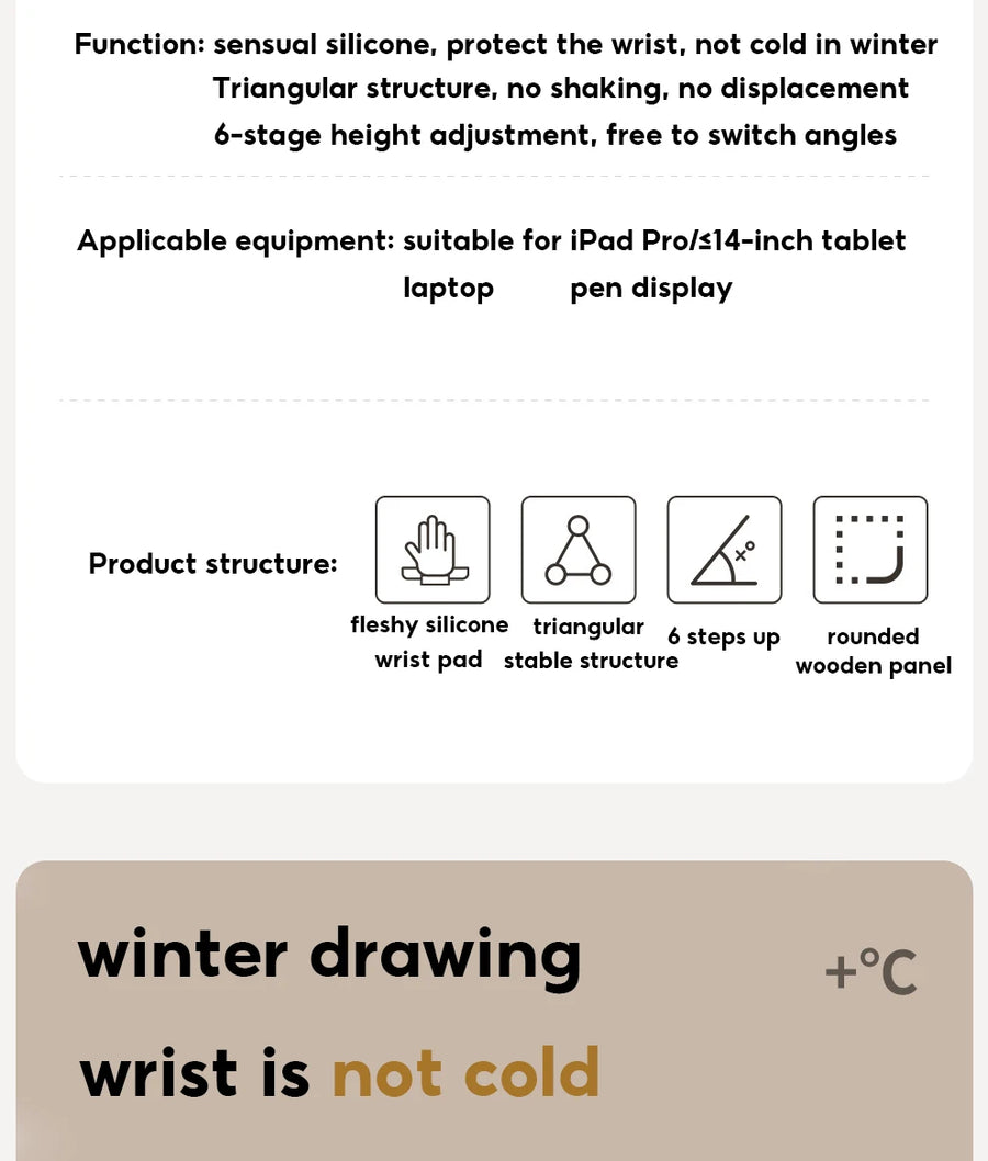 Painting Bracket Wooden Desktop Tablet Hand-painted Special Painting 12.9 Inch For IPad Pro Drawing Board Shelf Drawing Board