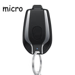 Mini Keychain Portable Charger 1500mAh Power Bank Ultra-Compact Battery Pack for Android IPhone Micro External Battery