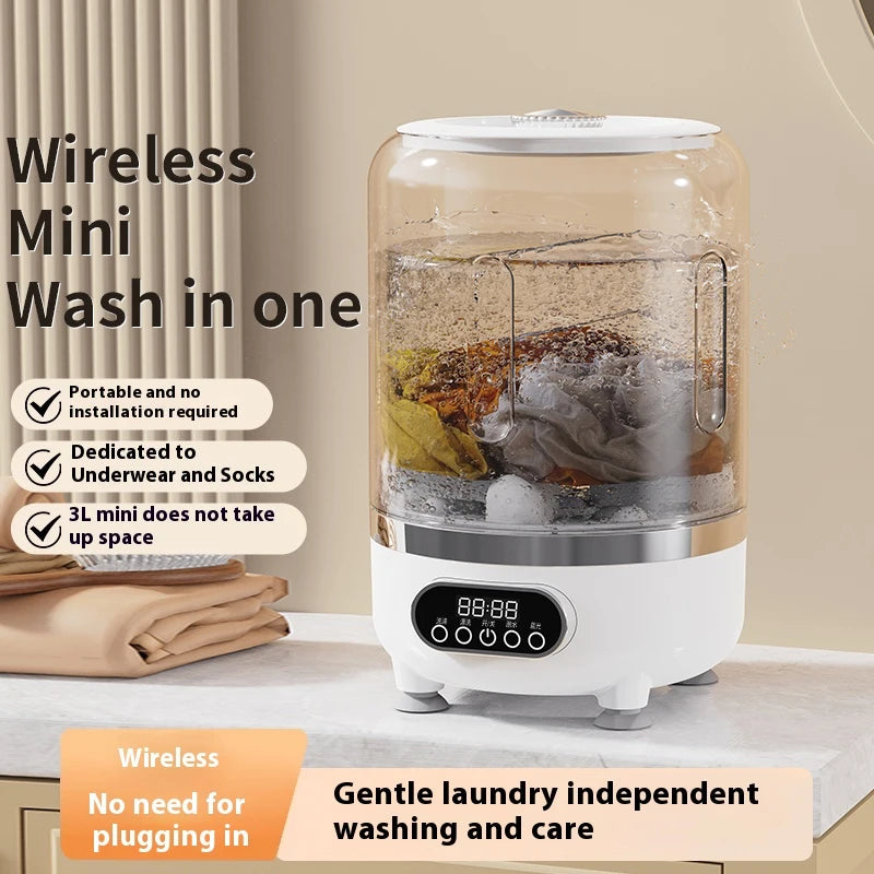 Portable Mini Washing Machine Automatic Washer Machine Clothes Cleaning Tool For Dormitories Travel Camping Hotel Apartment
