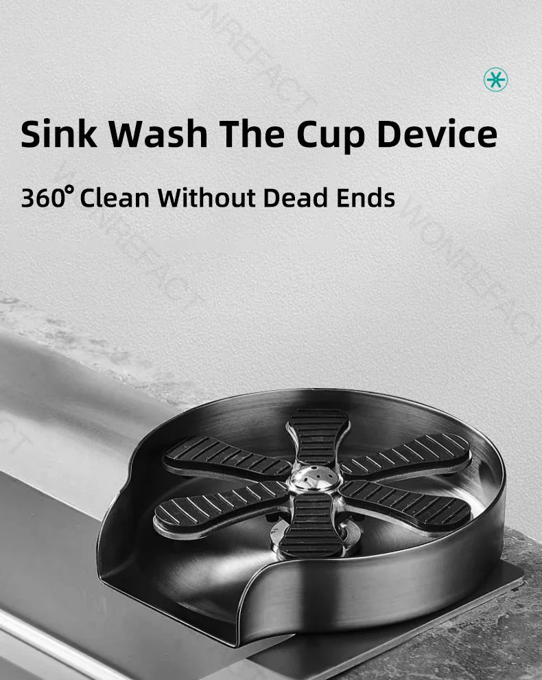 Kitchen Sink Glass Rinser Faucet Cup Rinser for Kitchen Sinks Bottle Washer Kitchen Sink Accessories Stainless Steel