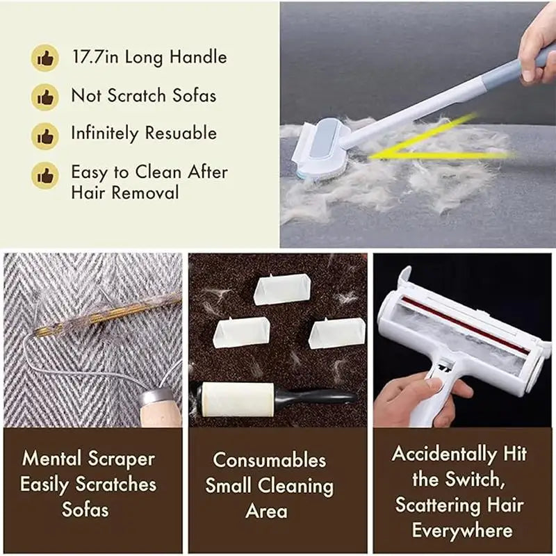 Pet hair remover is suitable for furniture, durable and reusable, washable plush cleaner for dogs and cats, family and outdoor u