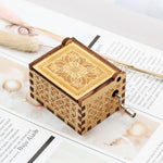 HOT Wooden Hand Crank Black Jurassic Park Music Box Children's Holiday Gifts Christmas Gifts New Year Gift
