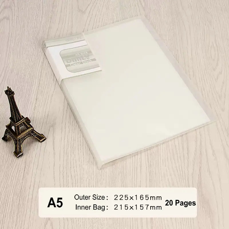 Office Document Organizer Folder A5 Display Book Transparent PVC Bag Document Storage B5 Paper Folder For Documents