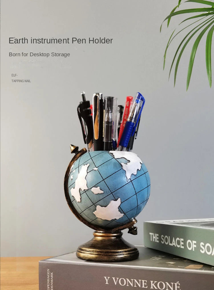 Pen holder literary retro desktop living room multifunctional pen holder student gift decoration European pen holder ornaments