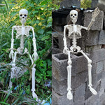 40/90cm Halloween Skeletons Fake Full Body Skull Bones Movable Halloween Party Decor for Home Bar Haunted House Horror Props