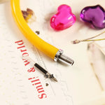 1PC Random Color Creative Bangle Bracelet Bending Circle Ballpoint Pen Wristband Gel Pen Student Gift Stationery Writing Tools