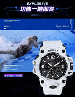 Men's Junior High School Student Fashion Trend Black Technology Sports Glow Men's Electronic Watch