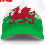 Wales Baseball Caps Free Custom Name British Team Logo Uk Hats Country Travel Britain Nation United Kingdom Cymru Flags Headgear