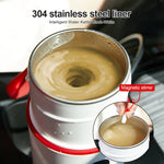 420ml Portable Car Heating Cup Electric Kettle 304 LED Smart Temperature Control Warmer Stirring Cup Heating Bottle Mixing Cup