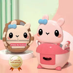 Children's Potty 1-6 Years Old Upgraded Cute Rabbit Baby Toilet Seat Baby Potty Portable Stool Boys & Girls Safe Trainer Seat WC