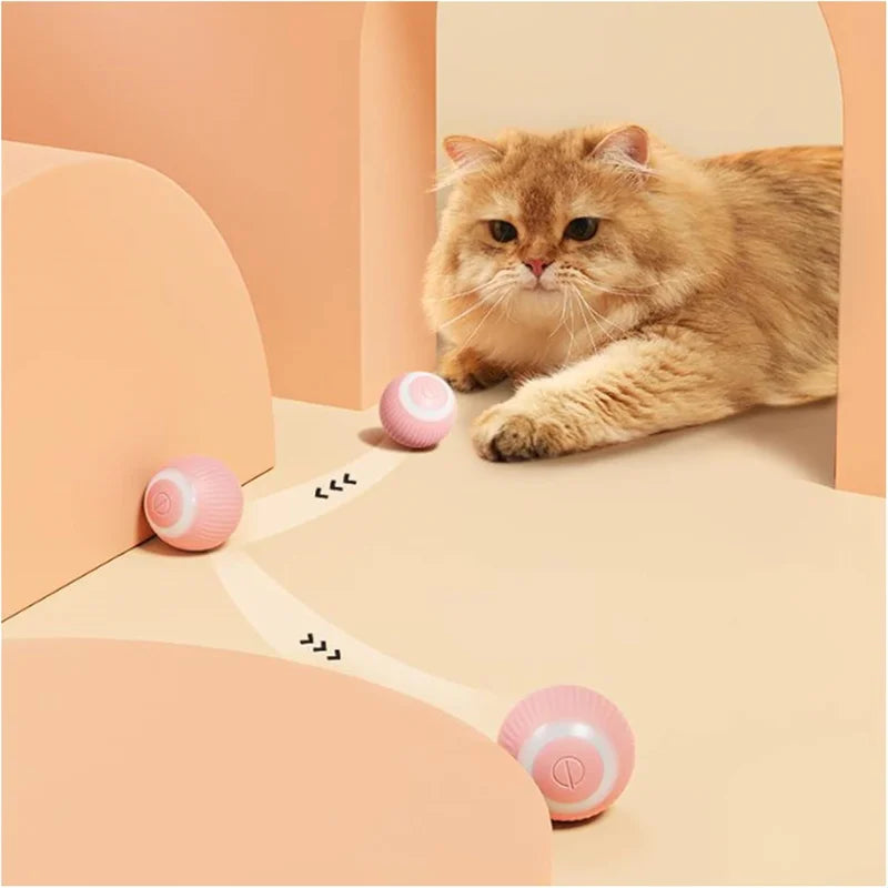 Smart Cat Toys Balls Automatic Interactive Pet Electric Rolling Teaser USB Rechargeable Kitty Moving Bouncing ball Mouse Car toy