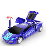 Electric Dancing Deformation Rotating Universal Police Toy Car Child Kid Girl Car Christmas Birthday Gift