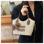 2025 New Designers' Bags - Popular Knitted Bags for Ladies, Casual and Versatile Beach Carry-Along Handbags and Tote Bags