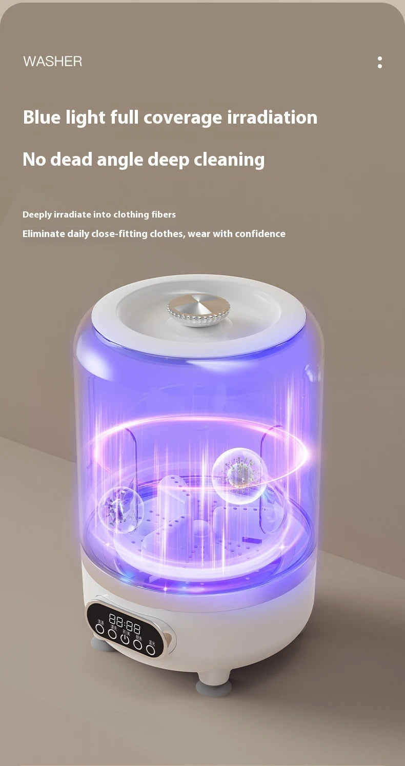 Portable Mini Washing Machine Automatic Washer Machine Clothes Cleaning Tool For Dormitories Travel Camping Hotel Apartment