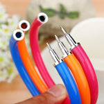 1PC Random Color Creative Bangle Bracelet Bending Circle Ballpoint Pen Wristband Gel Pen Student Gift Stationery Writing Tools
