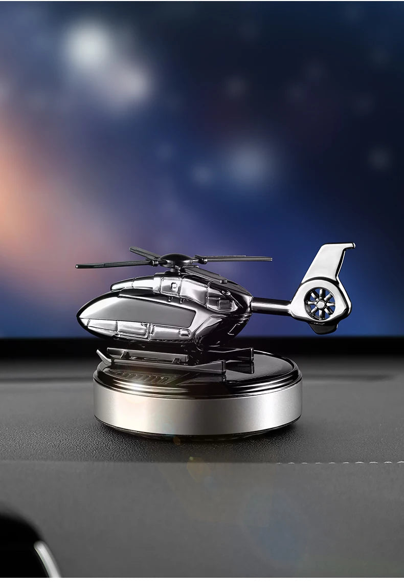 Car Solar Powered Rotation Helicopter Airplane Air Freshener Solar Helicopter Interior Perfume Trim Diffuser Rotary Aromatherapy