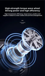 60W Portable Turbo Washing Machine Hight Power Mini Ultrasonic Washer for Baby Clothes Underwear Socks Business Trip Travel USB