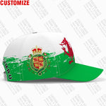 Wales Baseball Caps Free Custom Name British Team Logo Uk Hats Country Travel Britain Nation United Kingdom Cymru Flags Headgear